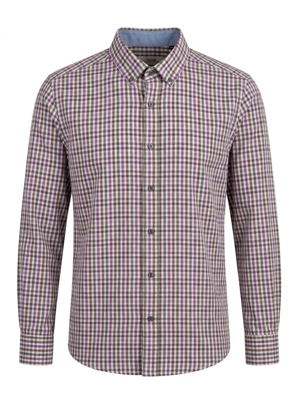Mexx Men's Long Sleeve Button Down Gingham Plaid Shirt-XL